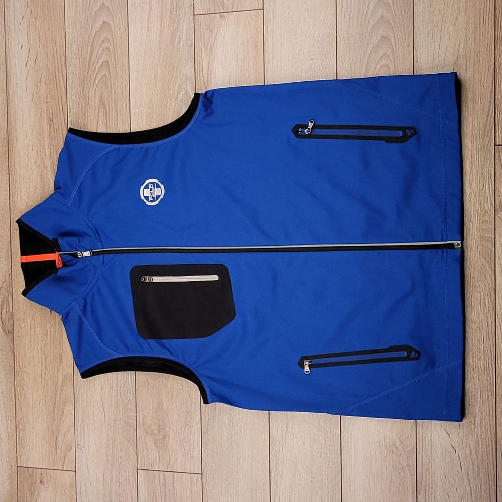 POLO SPORT Ralph Lauren Dark‎ Blue Performance Mens Medium Full Zip Vest